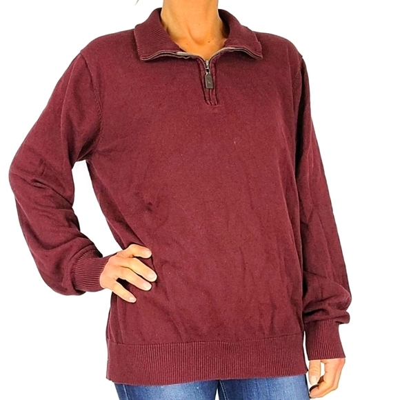 Eddie Bauer Cotton Merino Wool Sweater Sz. TLarge - Picture 4 of 7